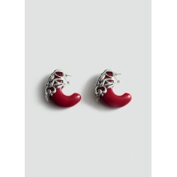 Pendientes aro detalle metálico