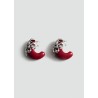 Pendientes aro detalle metálico