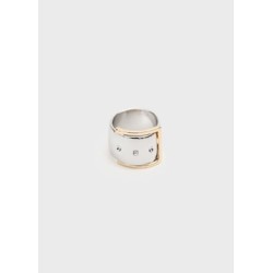 Anillo ancho diseño hebilla