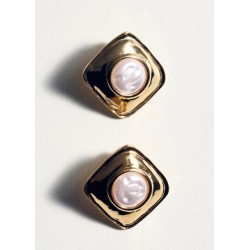 Pendientes cuadrados abalorio