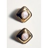 Pendientes cuadrados abalorio