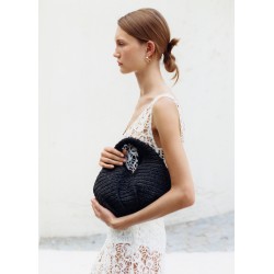 Bolso mano fibra natural