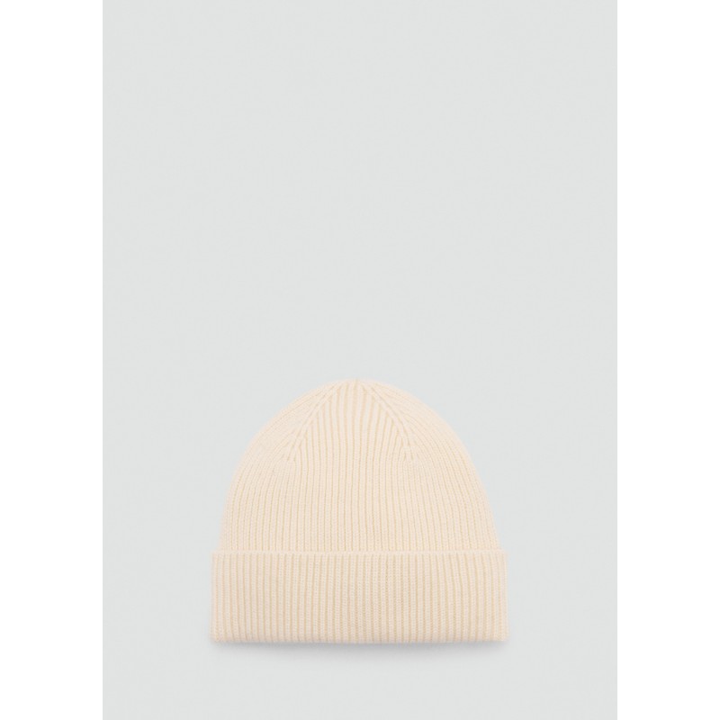 Gorro mezcla lana y cashmere canalé