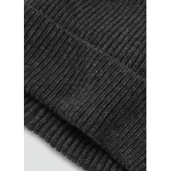 Gorro mezcla lana y cashmere canalé