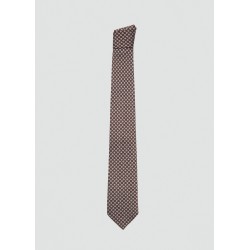 Corbata seda diseño geométrico