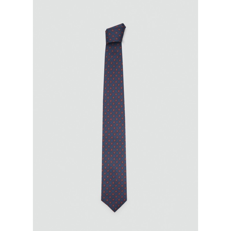 Corbata seda diseño geométrico