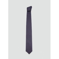 Corbata seda diseño geométrico