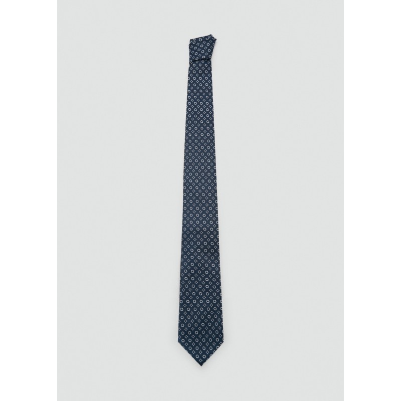 Corbata seda diseño geométrico