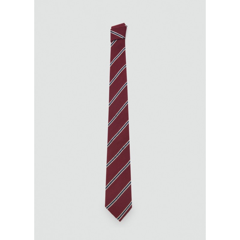 Corbata rayas seda algodón