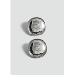 Pendiente moneda cristal