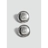 Pendiente moneda cristal