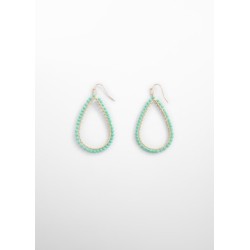 Pendientes ovalados abalorios