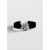 Collar choker flor cristales